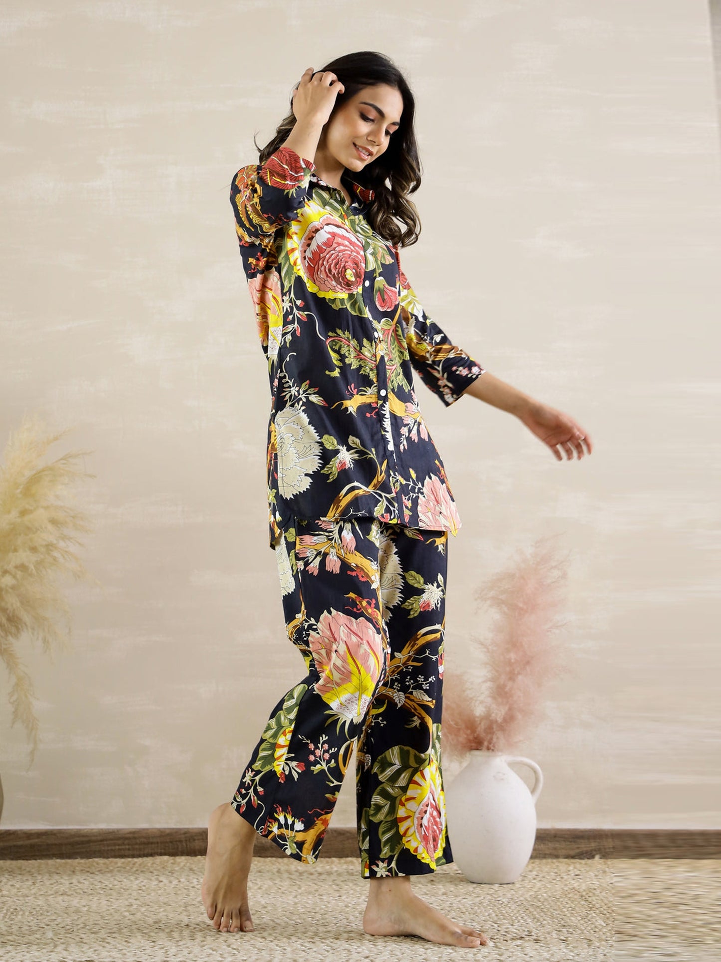 Forest Printed Muslin Co-ord Set D6010