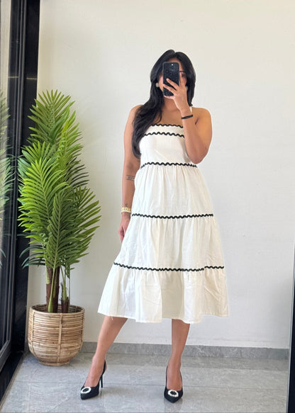 Stylish Look Cotton One Piece Dress D6138