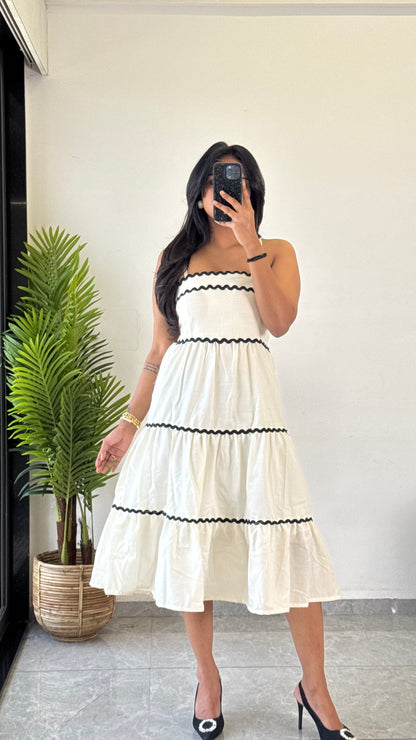 Stylish Look Cotton One Piece Dress D6138