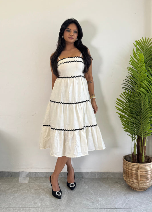 Stylish Look Cotton One Piece Dress D6138