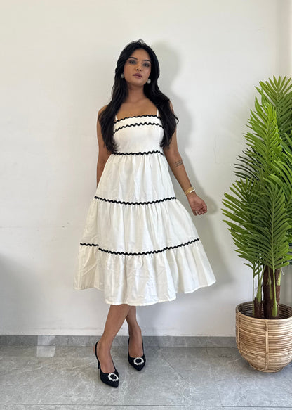 Stylish Look Cotton One Piece Dress D6138