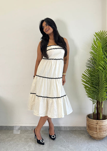 Stylish Look Cotton One Piece Dress D6138