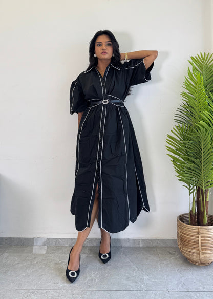 Premium Look Cotton One Piece Dress D6139 - kharidari