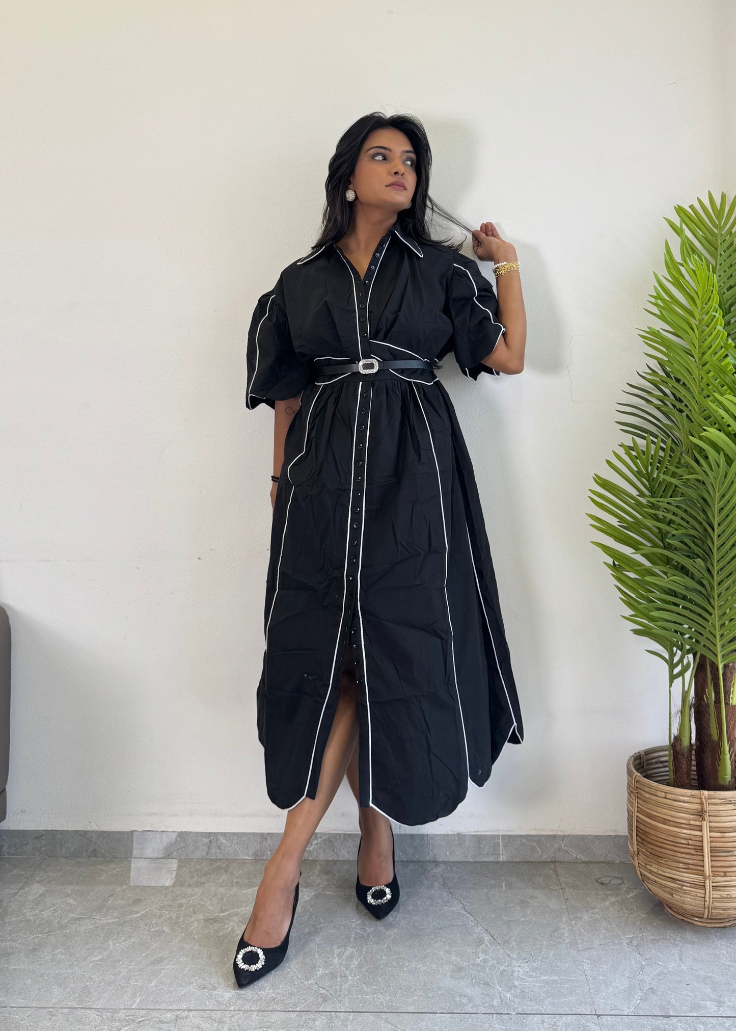 Premium Look Cotton One Piece Dress D6139 - kharidari