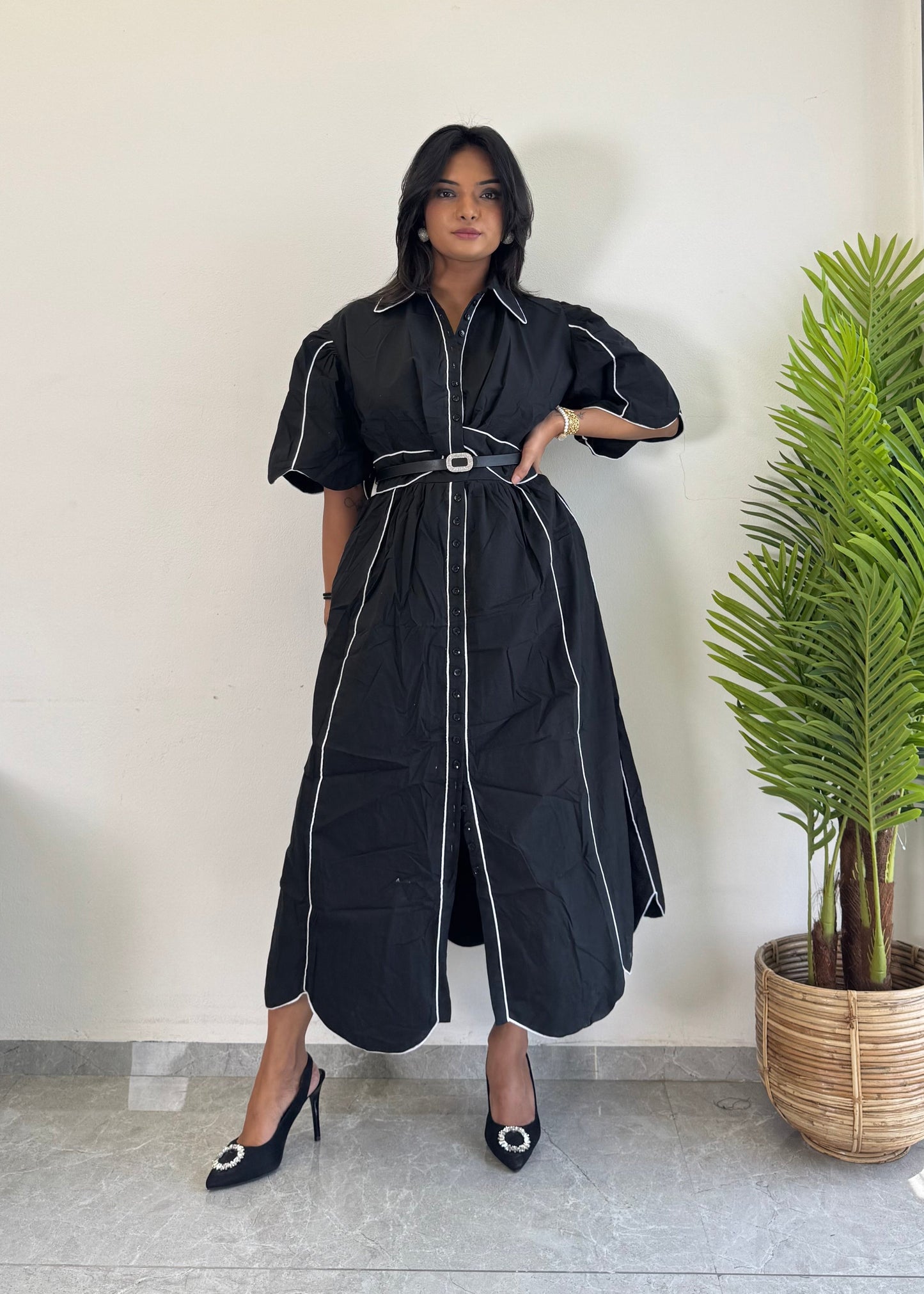 Premium Look Cotton One Piece Dress D6139 - kharidari