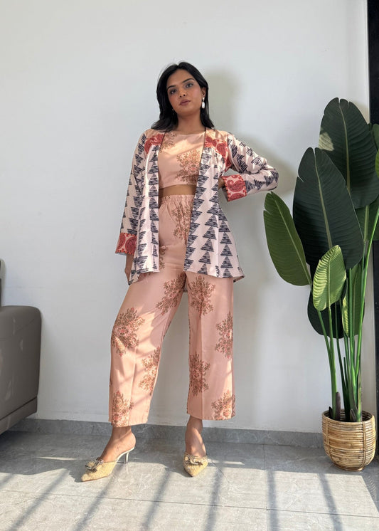 Fashion in Harmony: Premium Cord Set for Elevated Style D6176 - kharidari