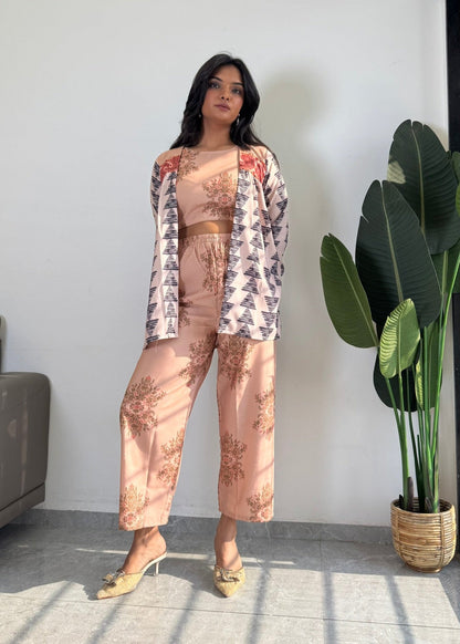 Fashion in Harmony: Premium Cord Set for Elevated Style D6176 - kharidari