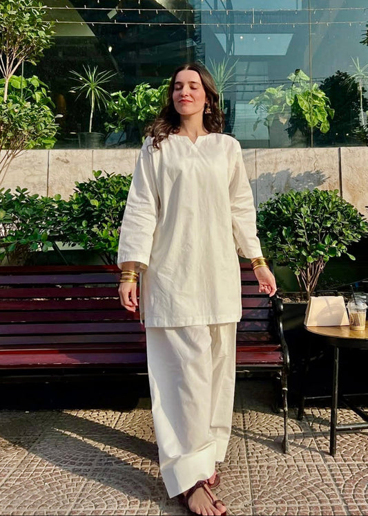 Premium Roman silk Co-ord Set  Effortless Style & Luxe Comfort D6242 - kharidari