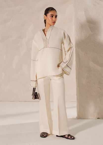 Embroidered Pure Cotton Co-ord Set | Women's Party Wear Dress D6315