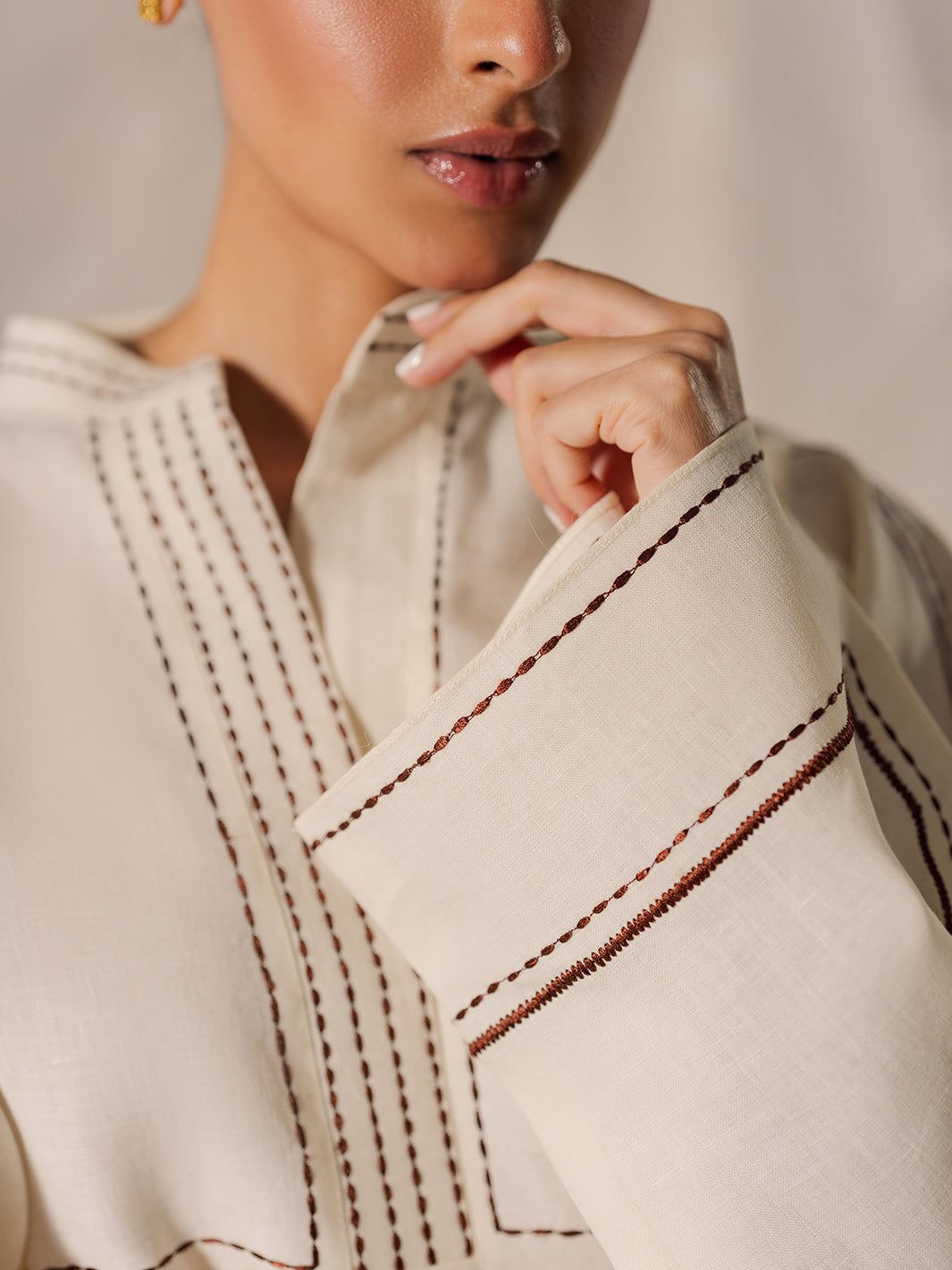 Embroidered Pure Cotton Co-ord Set | Women's Party Wear Dress D6315