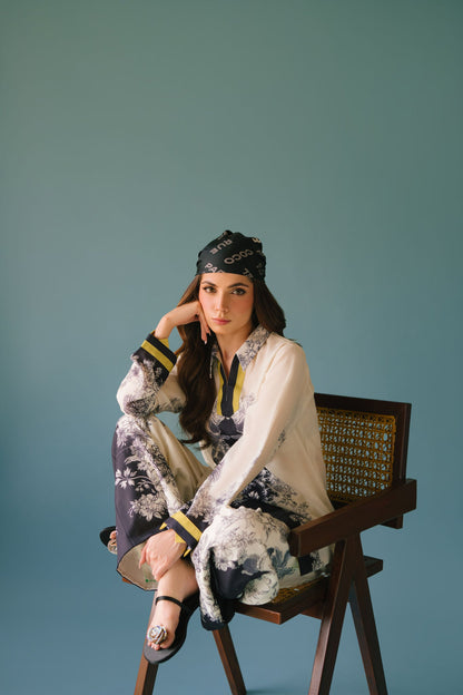 Garden Whisper Luxe Two-Piece – Where Comfort Meets Chic in Dreamy Pastel Prints D6305