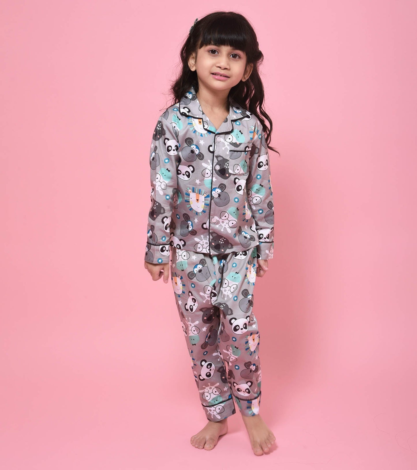 Panda Printed Girls Trendy Night suit Set D107