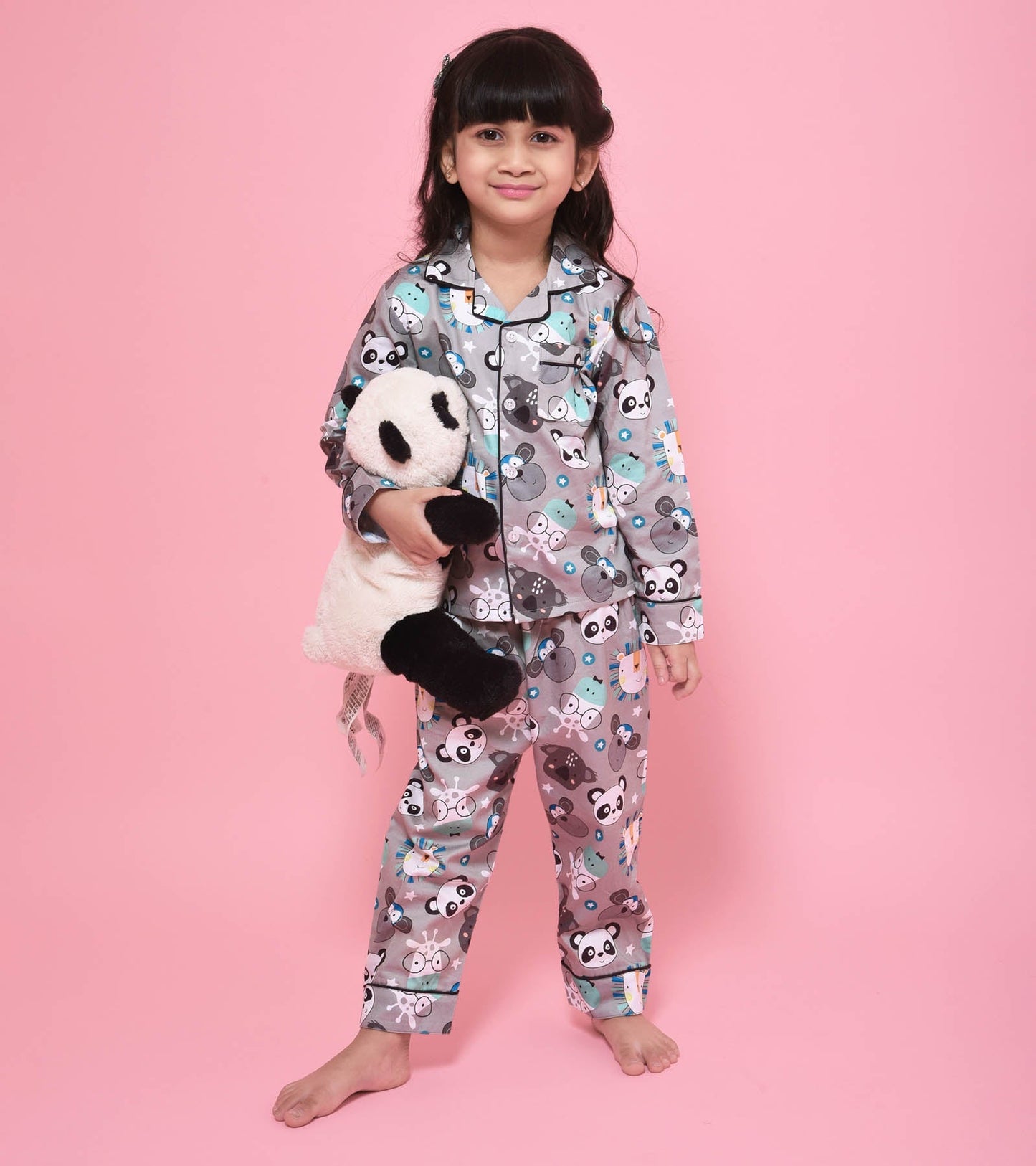 Panda Printed Girls Trendy Night suit Set D107