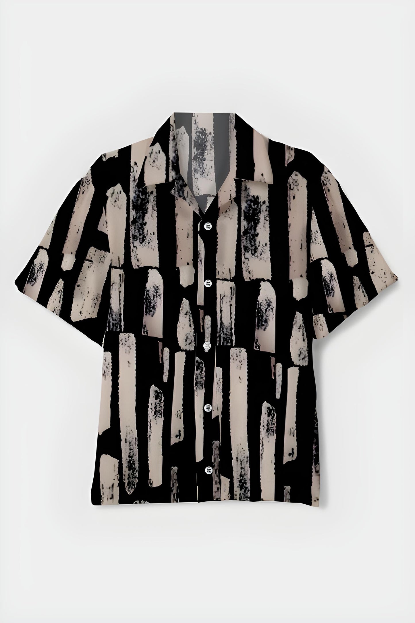 Brown Abstract Printed Shirt D7016