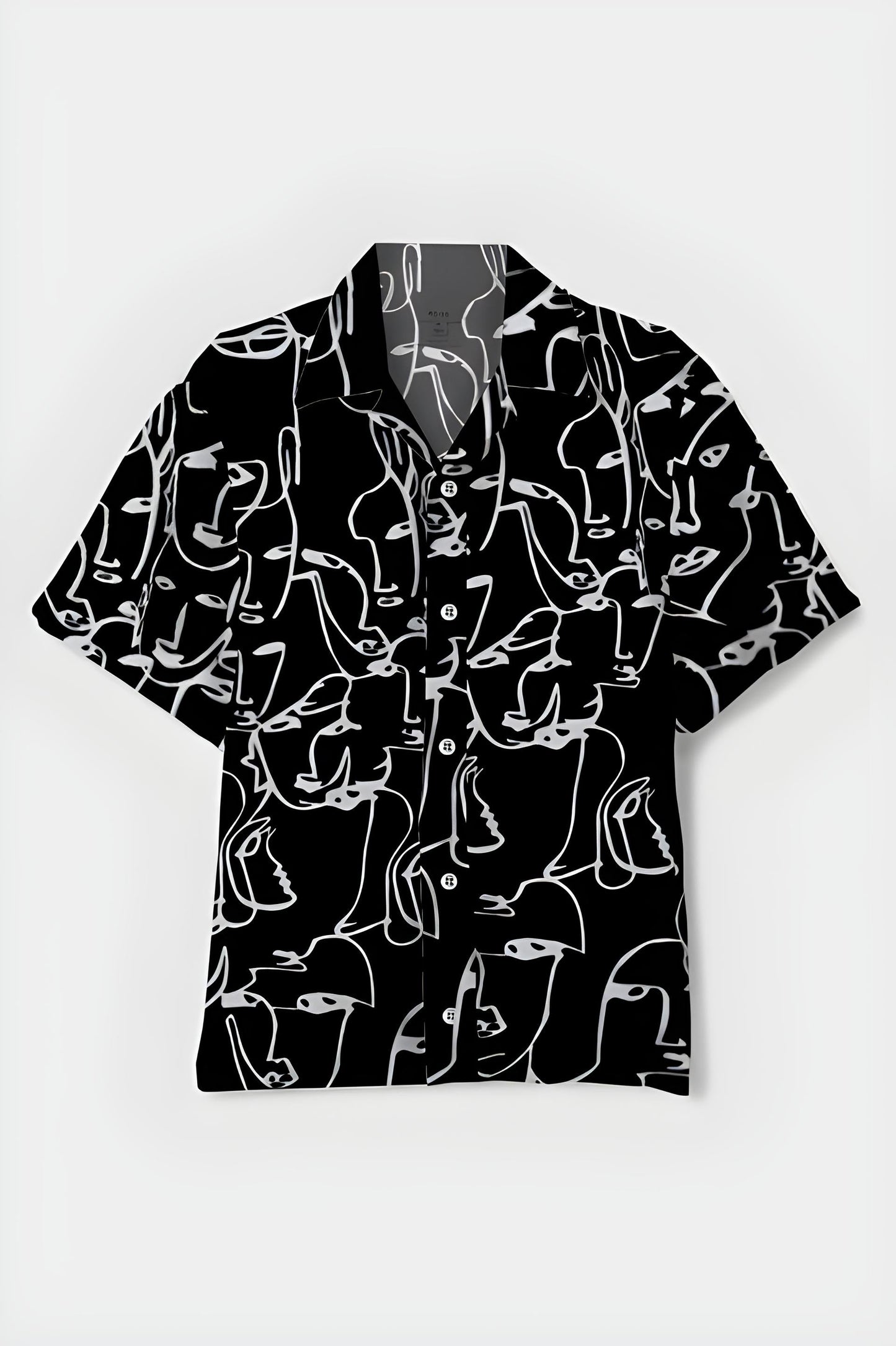 Black Abstract Printed Shirt D7017