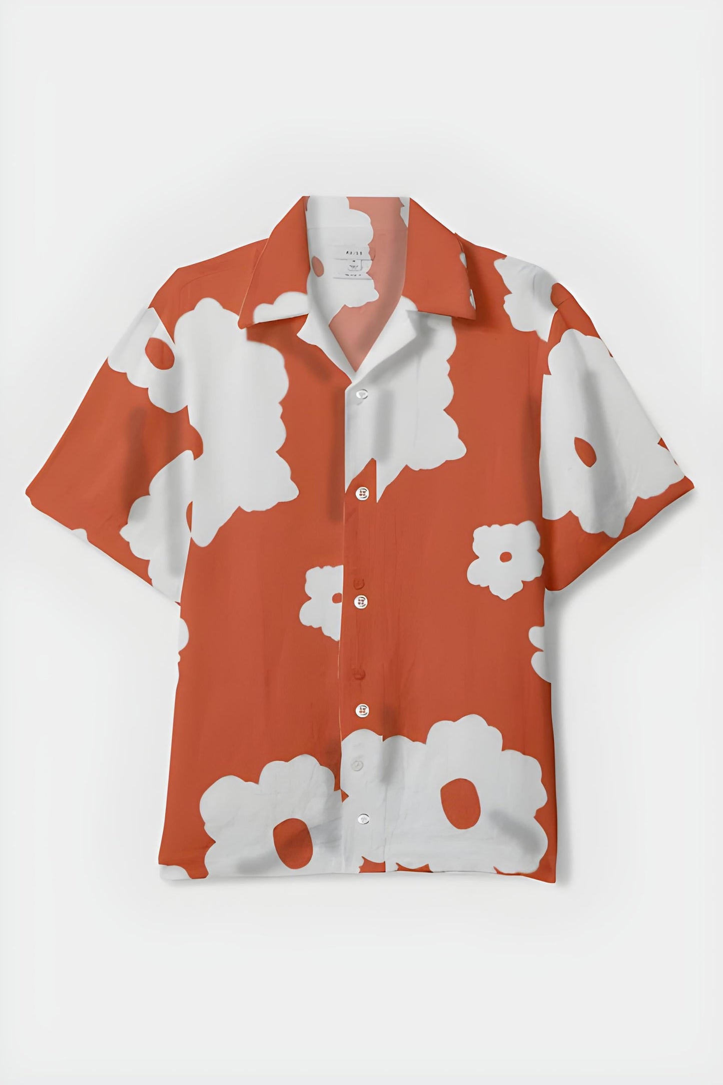 Coral Flower Printed Shirt D7008