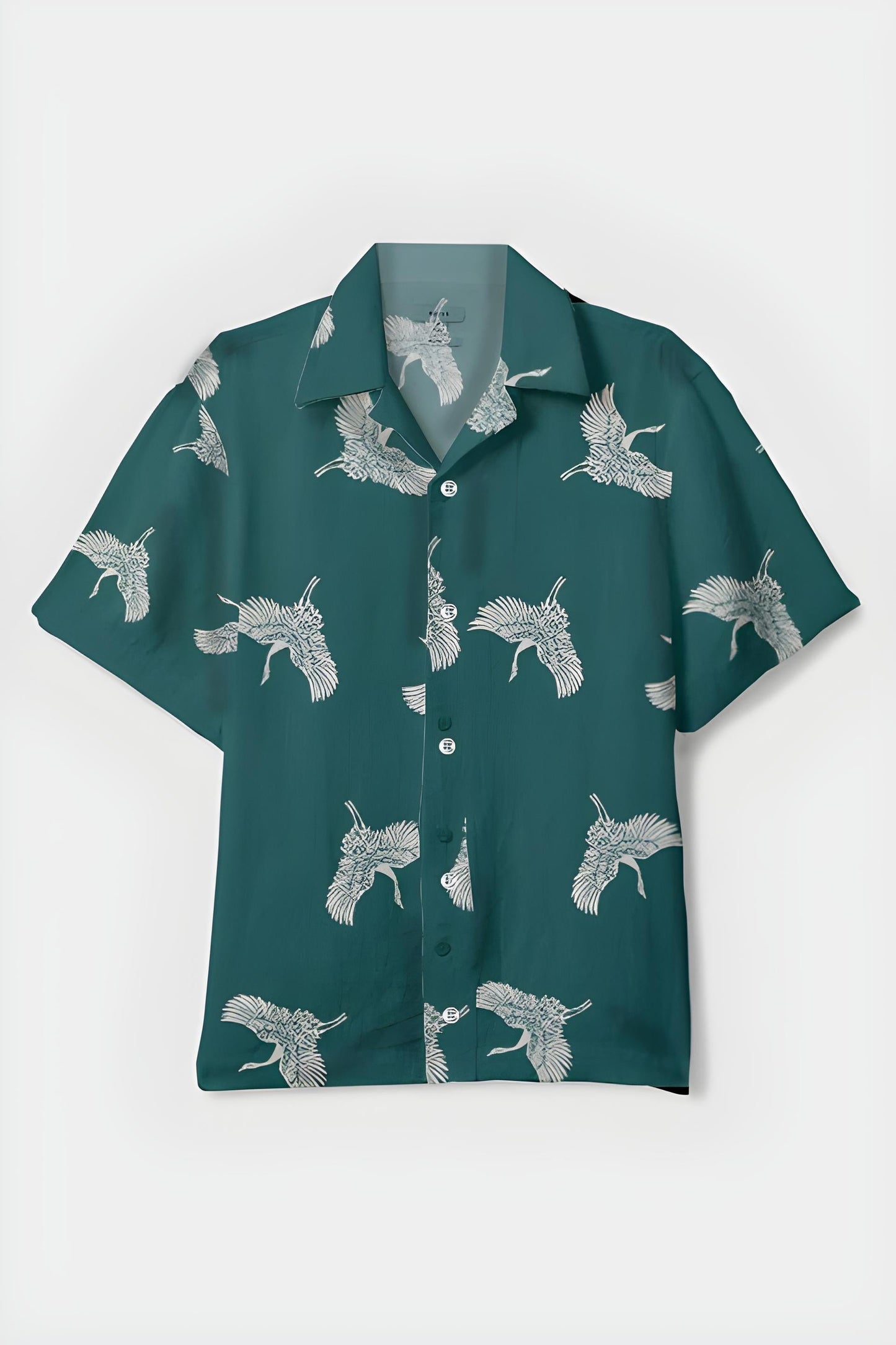 Blue Flamingo Printed Shirt D7012