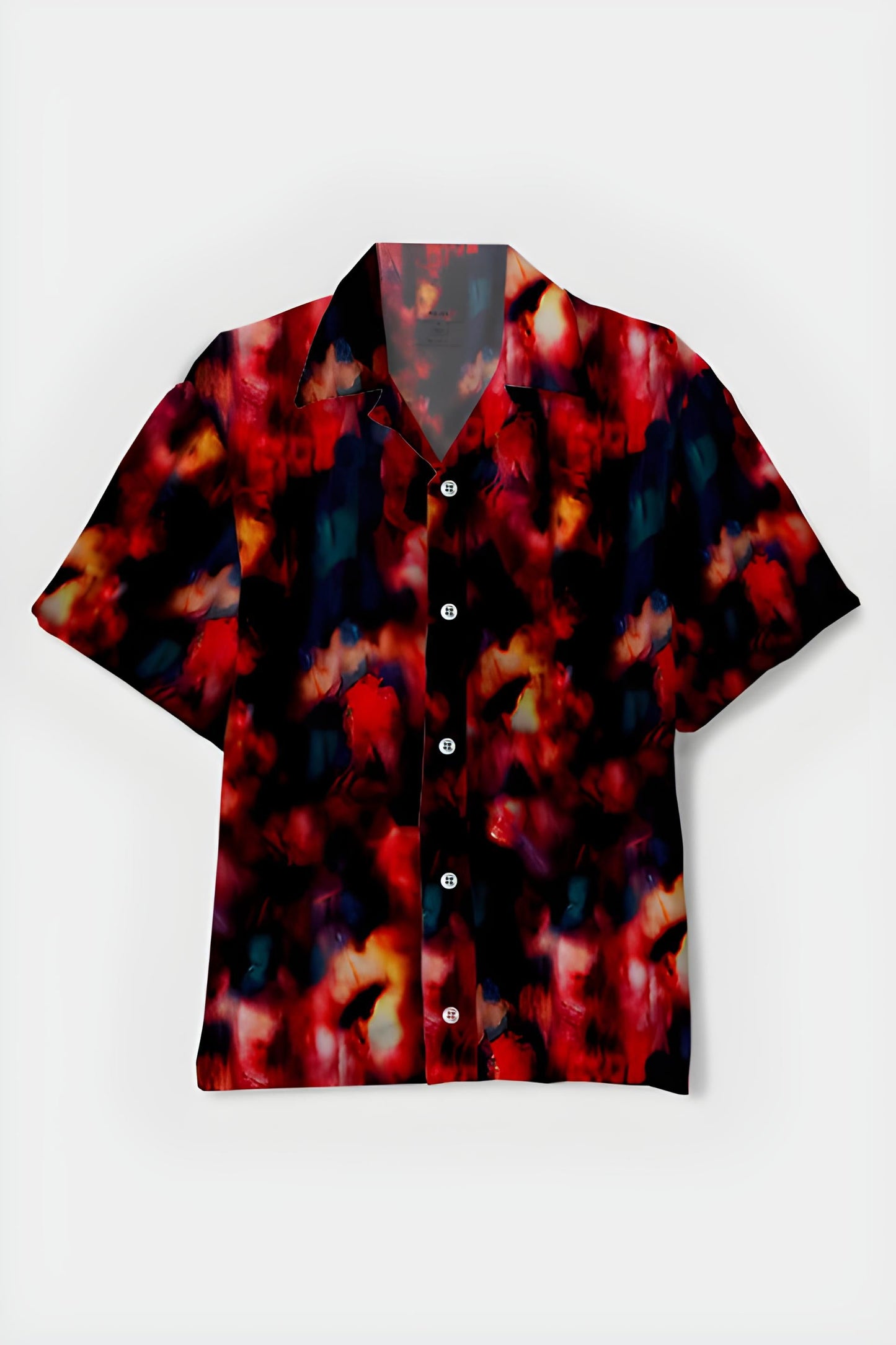 Red Abstract Printed Shirt D7022