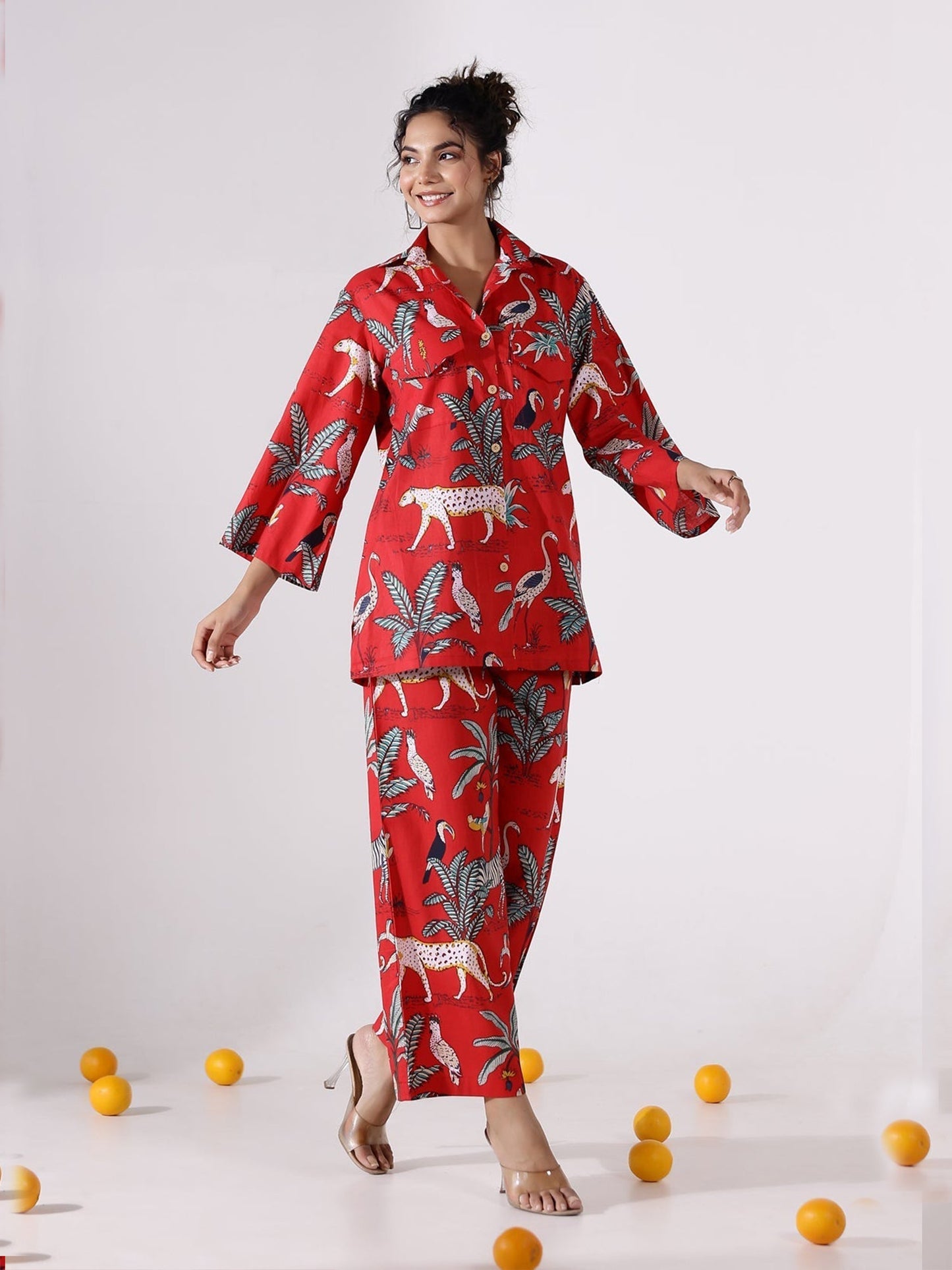 The Botanical Cotton Coord Set D6025 - kharidari