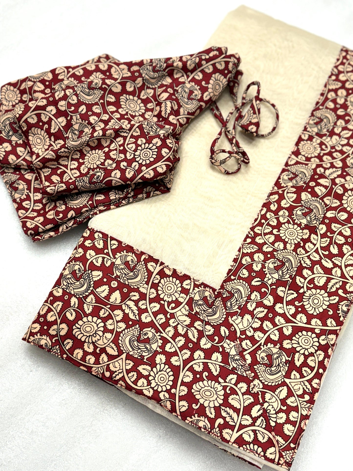 Chanderi Cotton with Designer Pichwai Kalamkari Border D5051