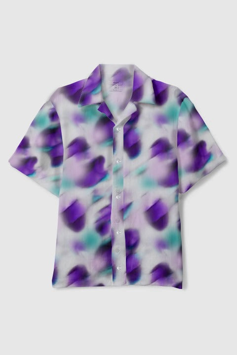 Purple Abstract Printed Shirt D7005