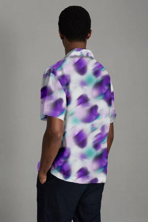 Purple Abstract Printed Shirt D7005