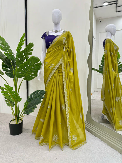 Women's Designer Work Saree  KD-579 - kharidari