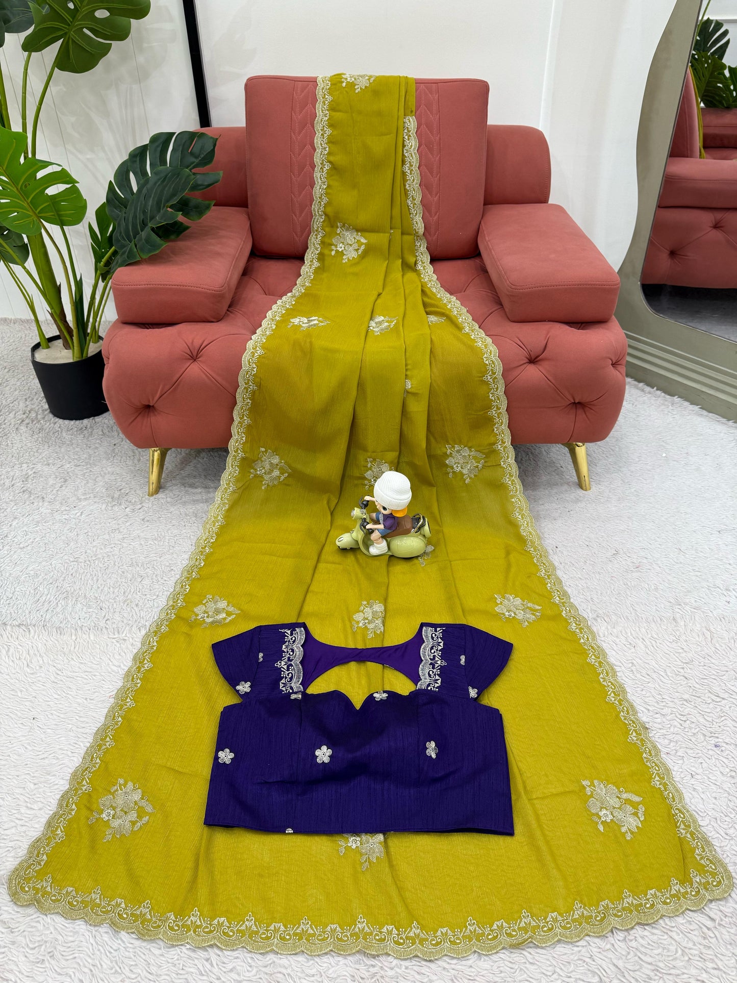 Women's Designer Work Saree  KD-579 - kharidari