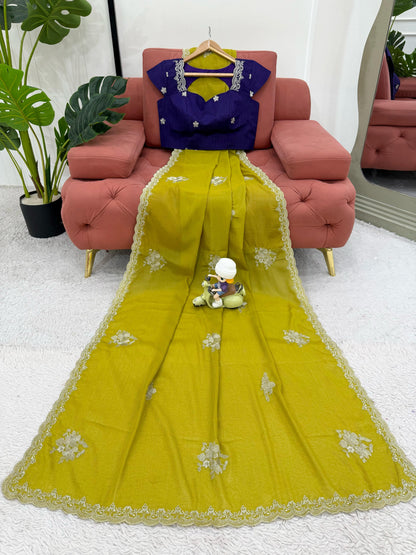 Women's Designer Work Saree  KD-579 - kharidari