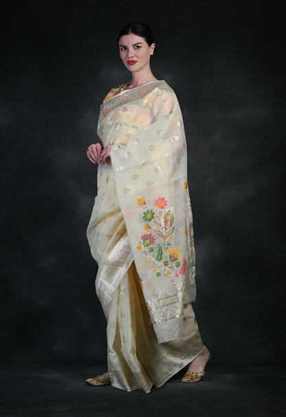 Attractive Trendy Banarasi Silk woven saree PRK004