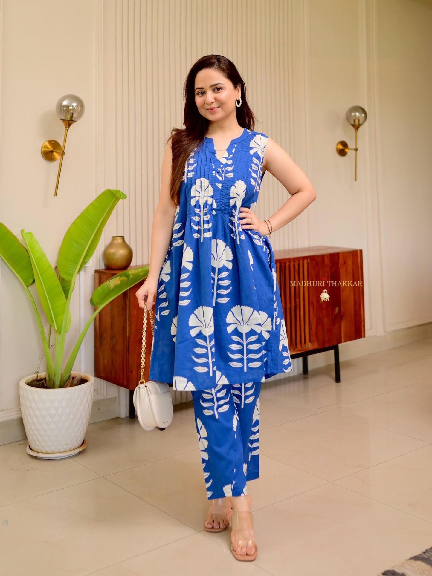 Flower Printed Attractive Kurta Set D6055