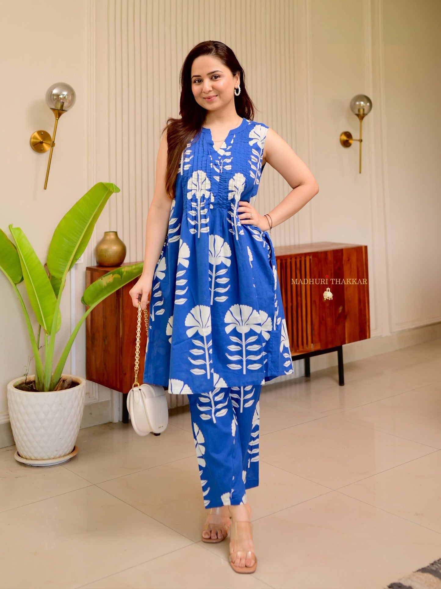 Flower Printed Attractive Kurta Set D6055