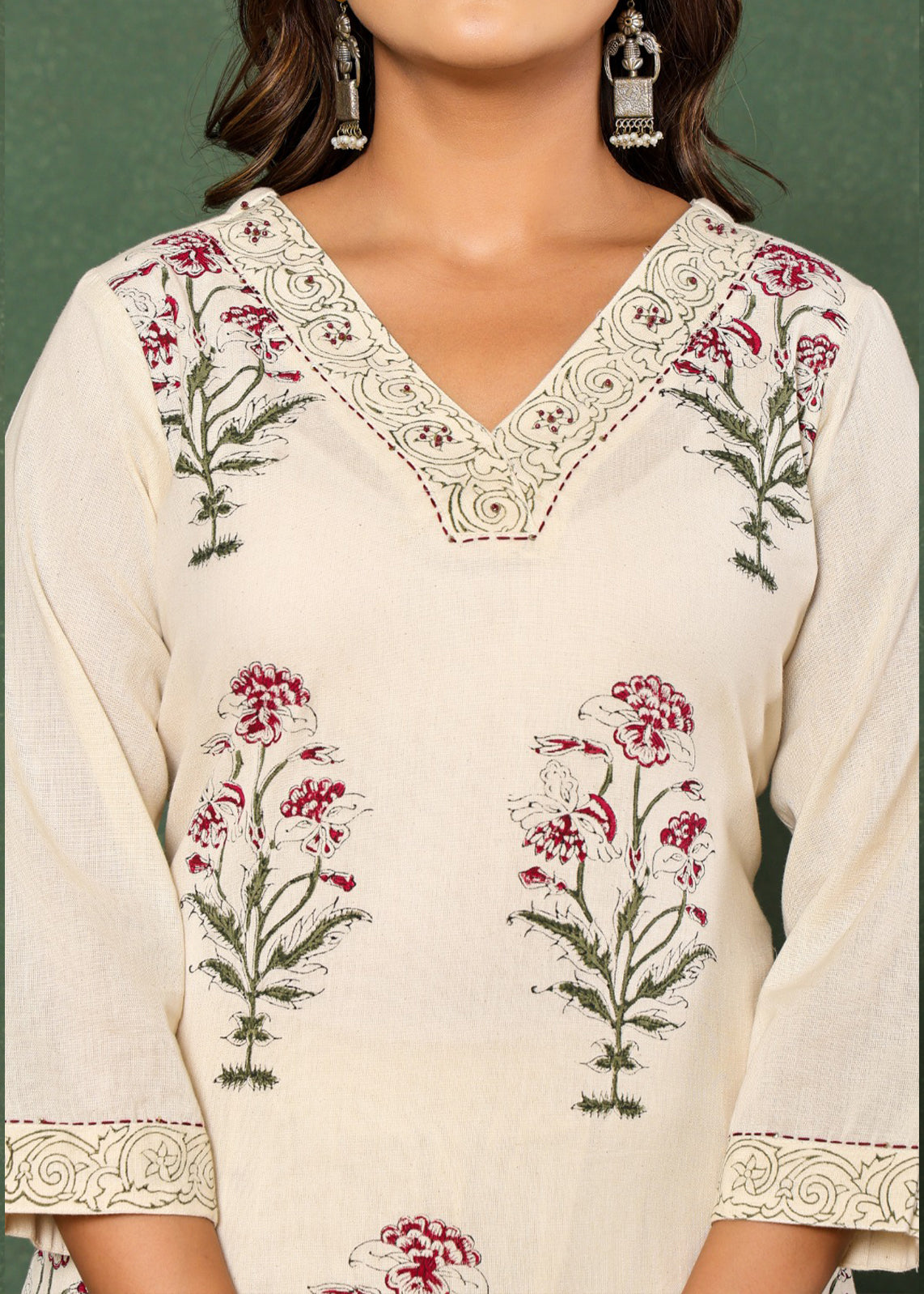 Botanical Bliss: Flower Plant Printed Co-ord Set D6251 - kharidari