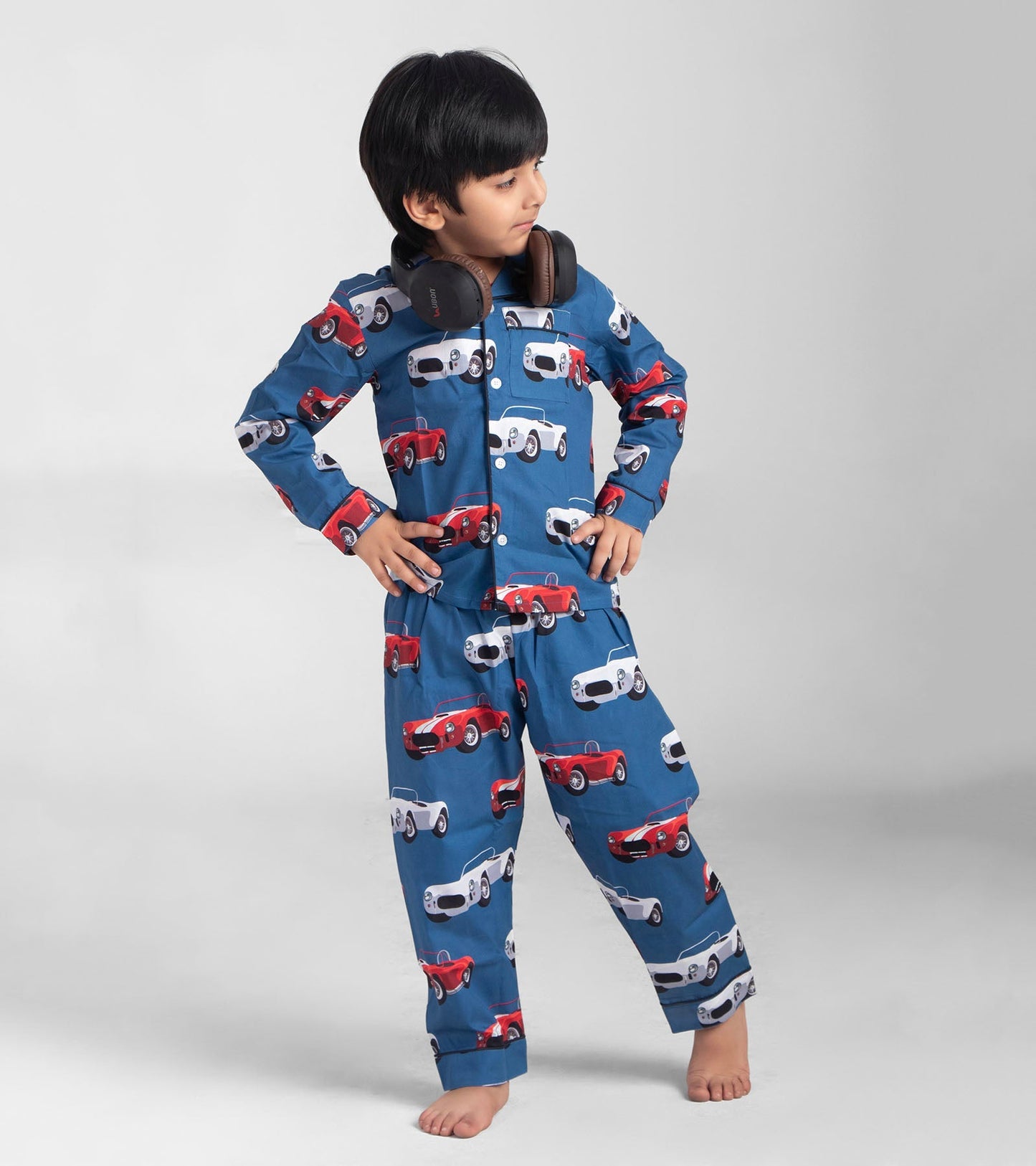 Car Printed Night Suit Set for Boys D138