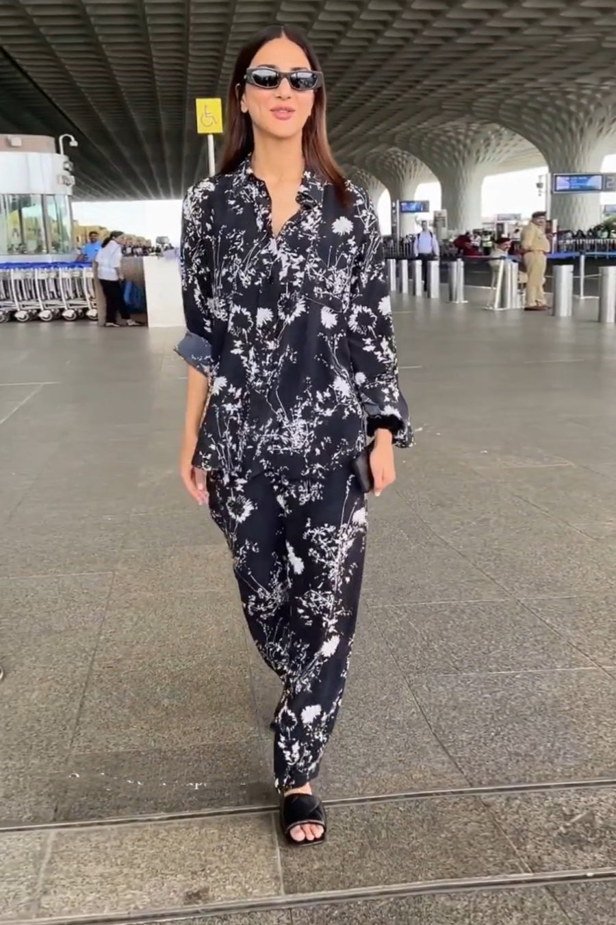 Celebrity Style Flower Printed Co-ord Set D6020 - kharidari