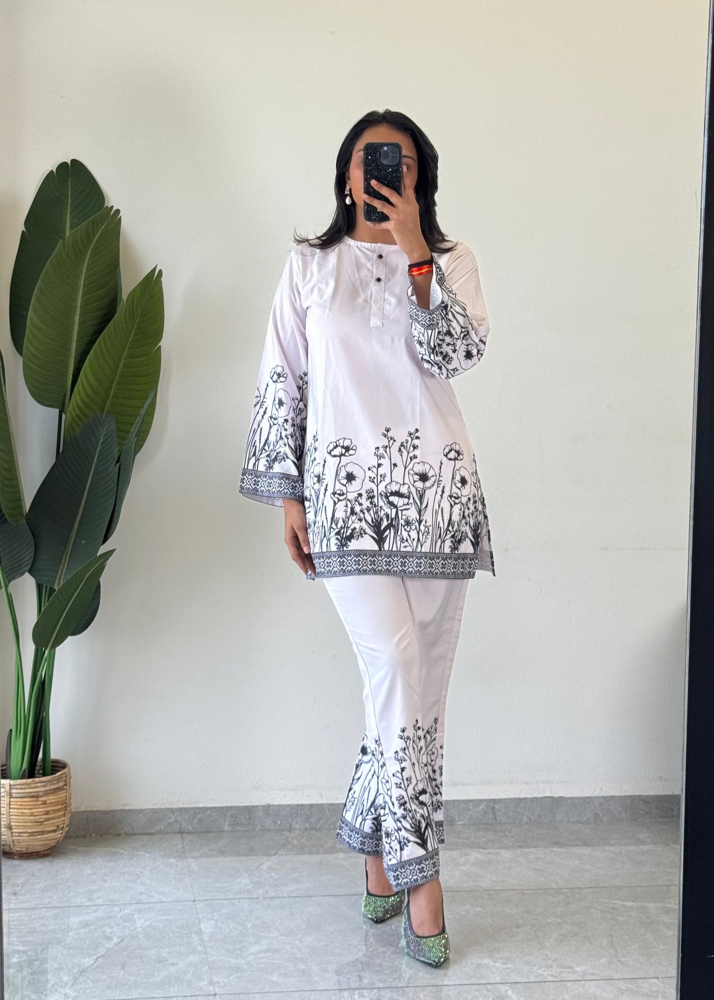 Chic & Comfy Raymond Cotton Flower Co-ord  Set - kharidari