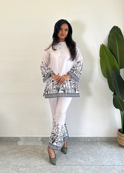 Chic & Comfy Raymond Cotton Flower Co-ord  Set - kharidari