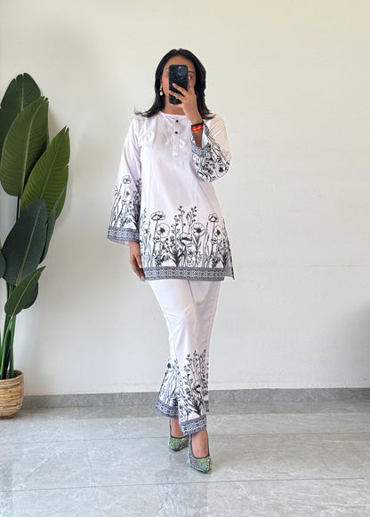 Chic & Comfy Raymond Cotton Flower Co-ord  Set