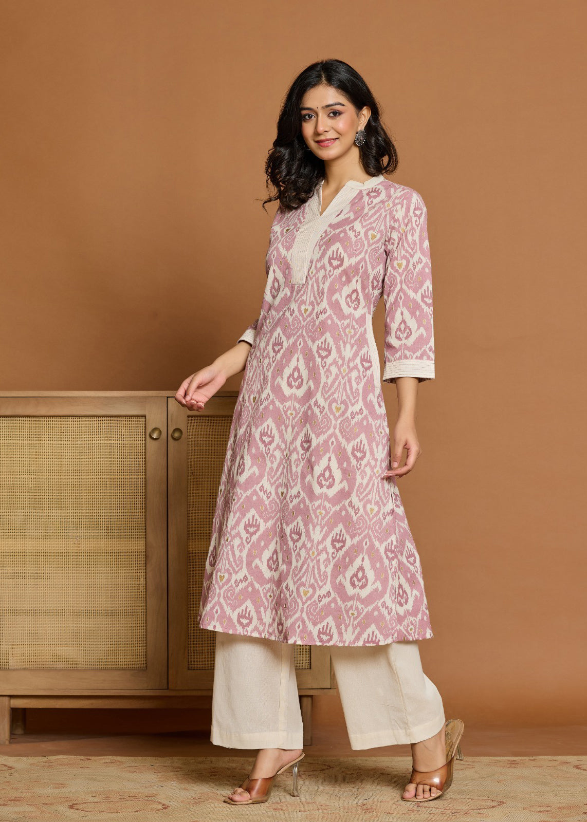 Chic Ikkat Vibes in a Pure Cotton Co-ord Set D6247 - kharidari