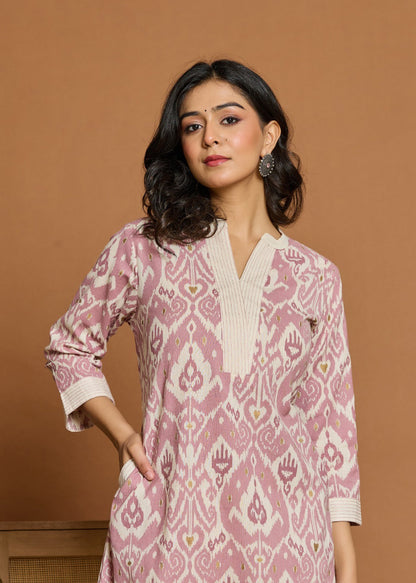 Chic Ikkat Vibes in a Pure Cotton Co-ord Set D6247 - kharidari
