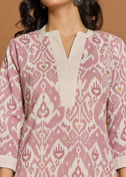 Chic Ikkat Vibes in a Pure Cotton Co-ord Set D6247 - kharidari