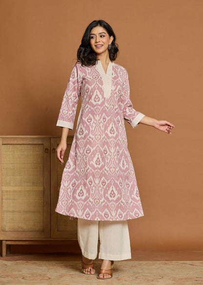 Chic Ikkat Vibes in a Pure Cotton Co-ord Set D6247 - kharidari