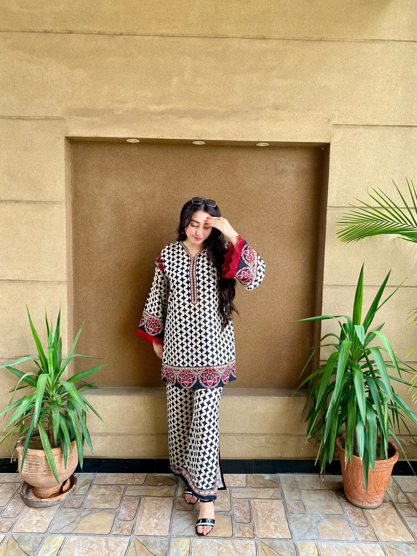 Comfort Fit Designer Rayon Co-Ord Set for Women D6334