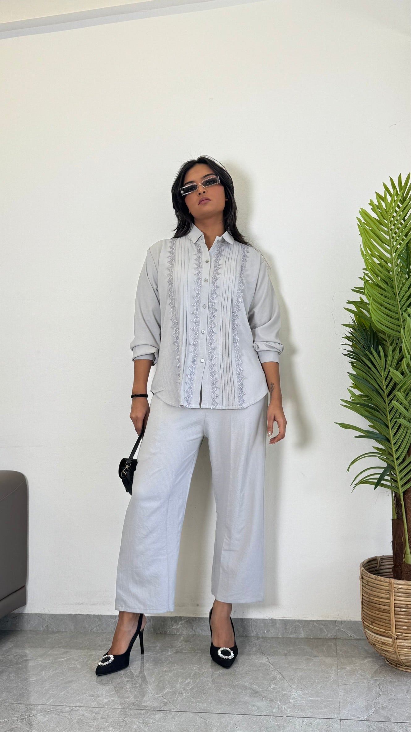 Cool & Confident Grey Party wear Co-ord Set
