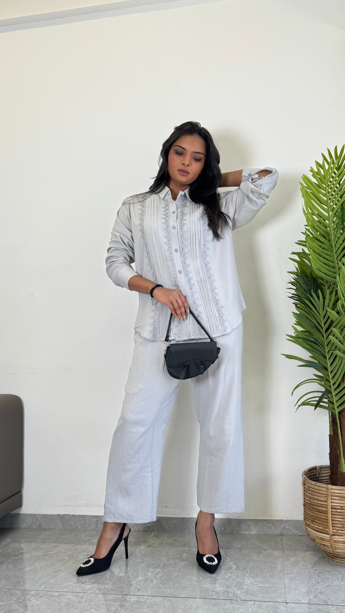 Cool & Confident Grey Party wear Co-ord Set