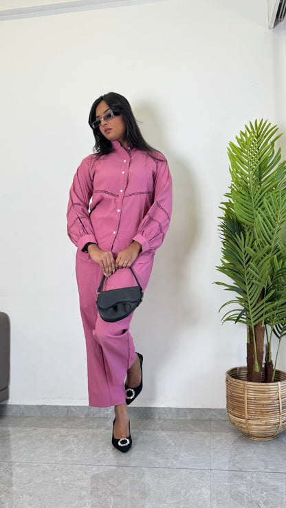 Pretty & Powerful Pink Co-ord Set D6200 - kharidari