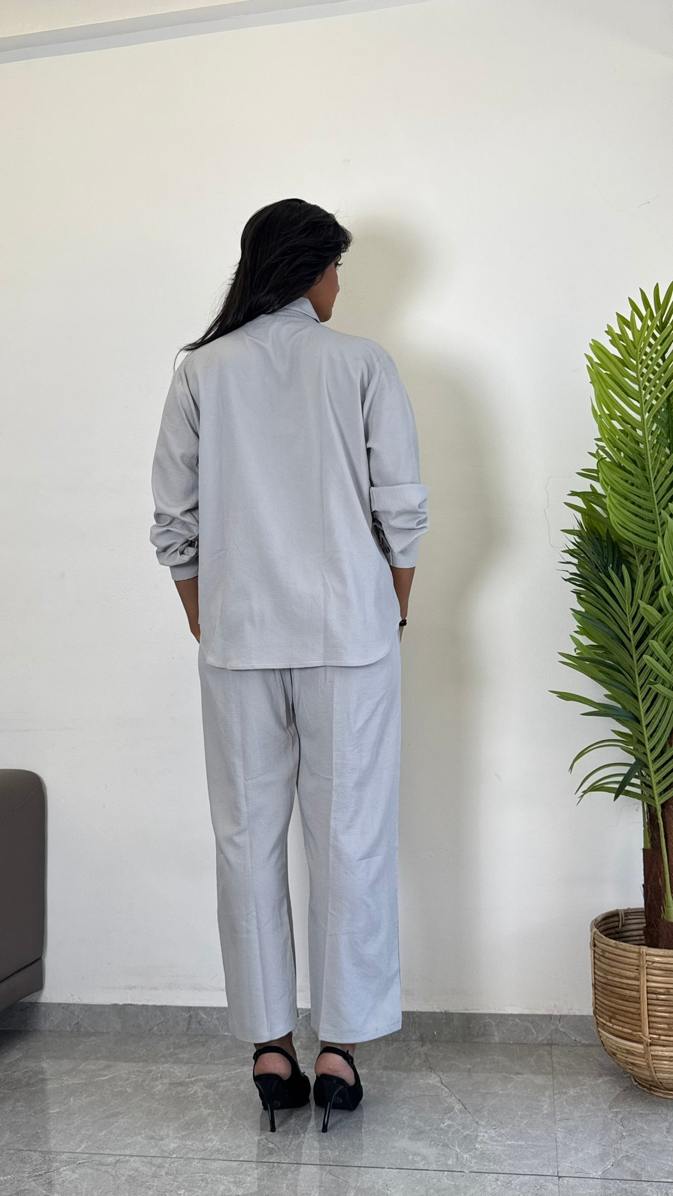 Cool & Confident Grey Party wear Co-ord Set - kharidari