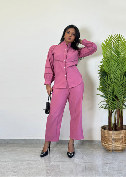 Pretty & Powerful Pink Co-ord Set D6200 - kharidari