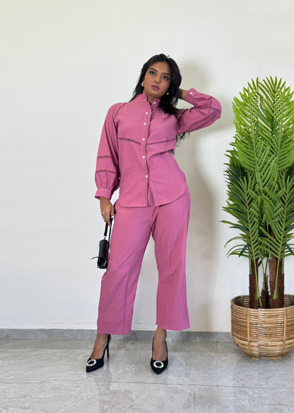 Pretty & Powerful Pink Co-ord Set D6200 - kharidari