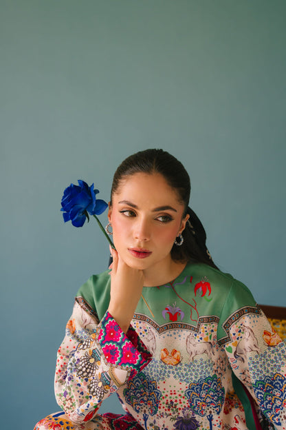 Elegant Animal Printed Rayon Co-ord Set for Women D6308